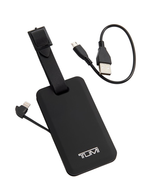 Etiqueta de Bagagem c/ Powerbank Preta - Tumi Electronics - Tumi