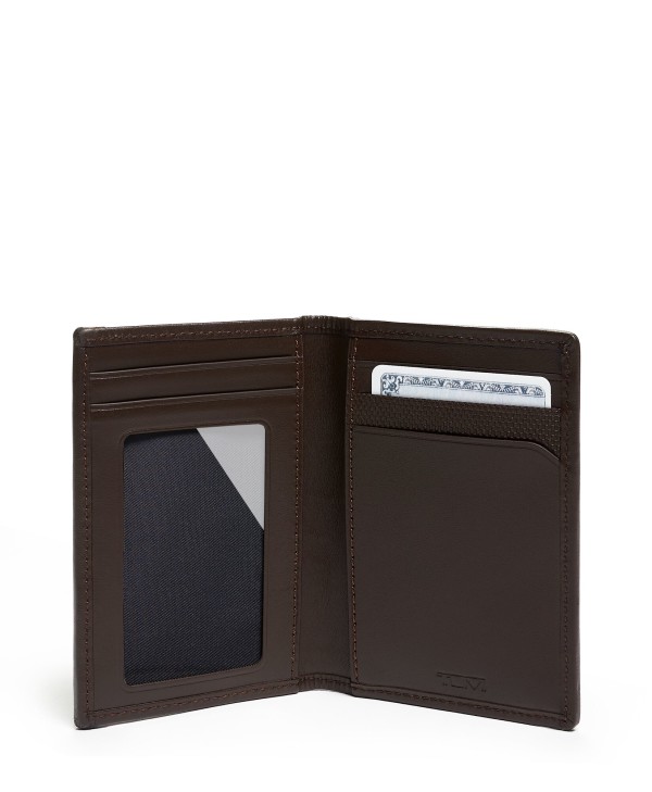 Carteira de Homem Vertical para 4 Cartões Cinzenta/Castanha | Alpha SLG | Tumi