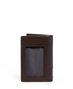 Carteira de Homem Vertical para 4 Cartões Cinzenta/Castanha | Alpha SLG | Tumi