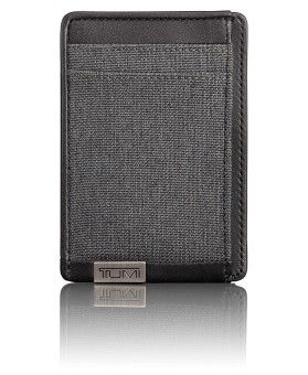 Porta-Cartões c/ Clipe p/ Notas c/ ID Lock™ Cinzento/Preto - Alpha SLG - Tumi