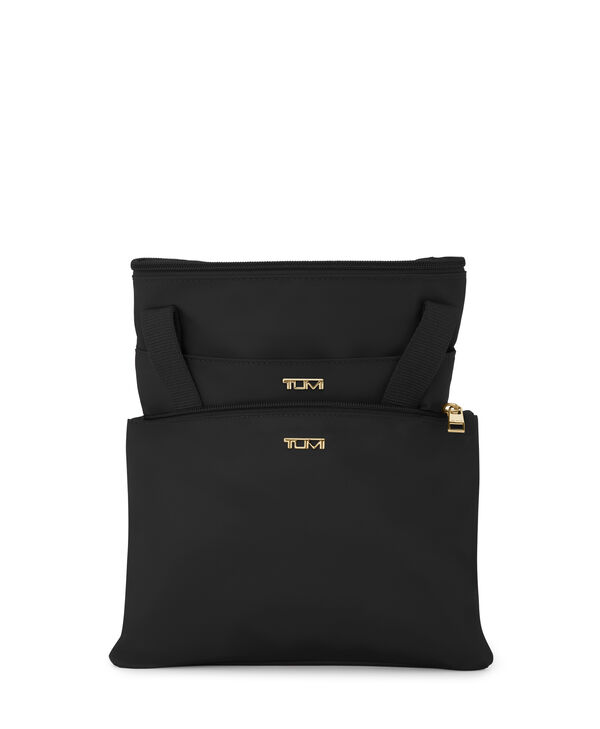 Bolsa de Ombro Just in Case®Preta/Dourada | Voyageur | TUMI