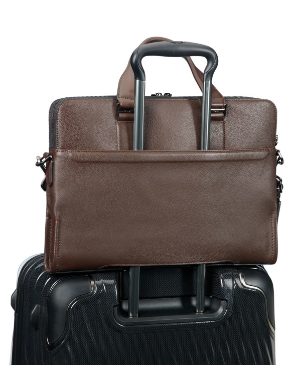 Pasta p/ Portátil 14" Seneca em Pele Castanha - Harrisson - Tumi