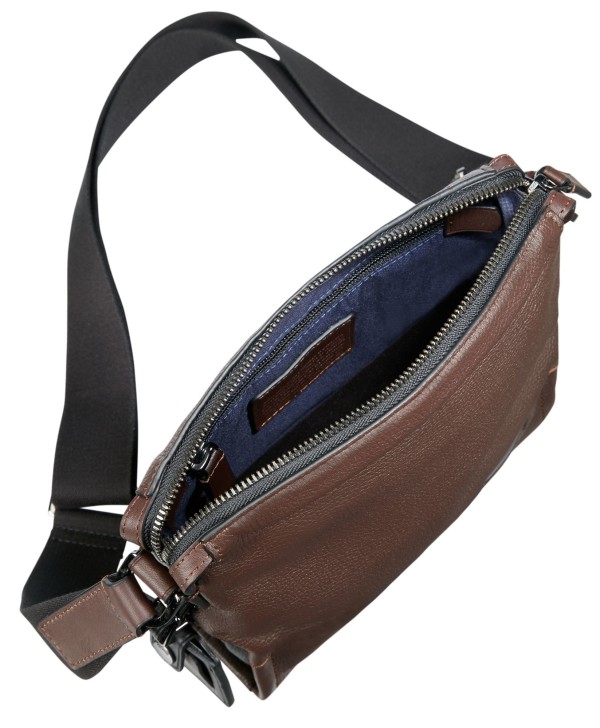 Bolsa de Tiracolo Scott em Pele Castanha - Harrisson - Tumi