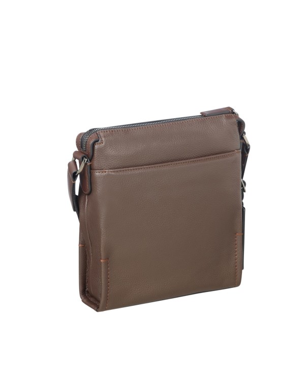 Bolsa de Tiracolo Scott em Pele Castanha - Harrisson - Tumi