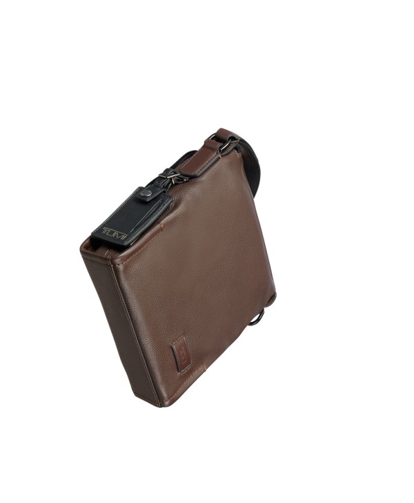 Bolsa de Tiracolo Scott em Pele Castanha - Harrisson - Tumi