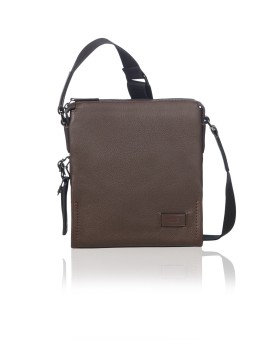 Bolsa de Tiracolo Scott em Pele Castanha - Harrisson - Tumi
