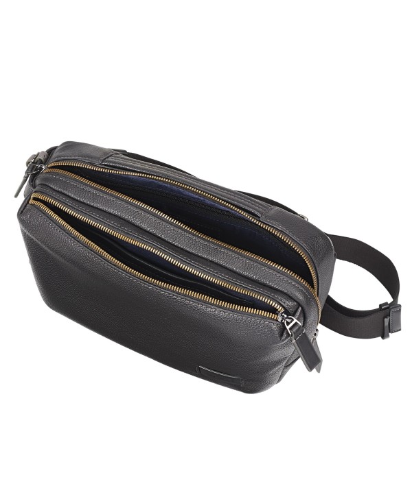 Bolsa de Cintura Daniel em Pele Preta - Harrisson - Tumi