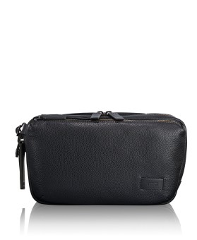 Bolsa de Cintura Daniel em Pele Preta - Harrisson - Tumi